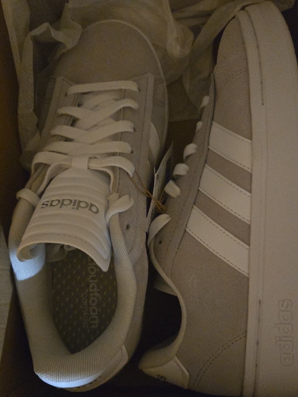 NEW Adidas Grand Court Alpha Women's Sneaker Skater Suede Shoes Retro Cloudfoam - Picture 9 of 14
